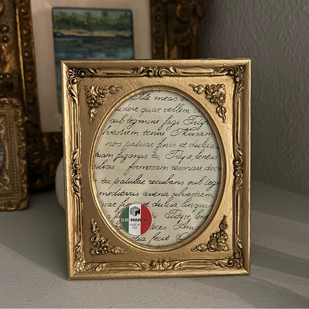 SOLD Made in Italy Gold Ornate Picture Frame